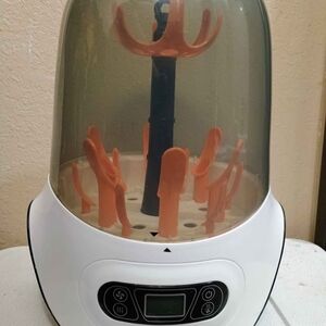 White and Orange Electric Bottle Sterilizer for Baby Accessories